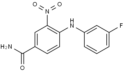 Benzamide, 4-[(3-fluorophenyl)amino]-3-nitro- Struktur