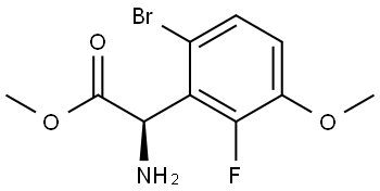 Methyl (αR)-α-amino-6-bromo-2-fluoro-3-methoxybenzeneacetate Structure