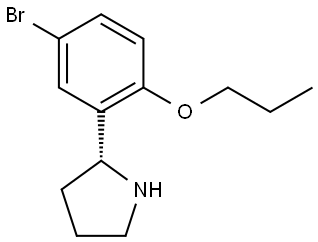(2R)-2-(5-Bromo-2-propoxyphenyl)pyrrolidine Structure