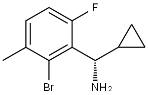 (αS)-2-Bromo-α-cyclopropyl-6-fluoro-3-methylbenzenemethanamine Structure