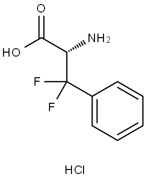 (S)-2-Amino-3,3-difluoro-3-phenylpropanoic acid hydrochloride Struktur