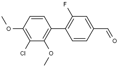3'-Chloro-2-fluoro-2',4'-dimethoxy[1,1'-biphenyl]-4-carboxaldehyde Structure