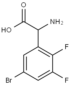 α-Amino-5-bromo-2,3-difluorobenzeneacetic acid Structure