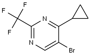 5-Bromo-4-cyclopropyl-2-(trifluoromethyl)pyrimidine Struktur