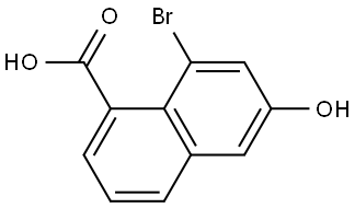 8-Bromo-6-hydroxy-1-naphthoic acid Struktur