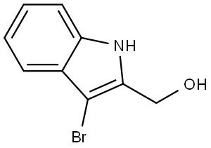 (3-Bromo-1H-indol-2-yl)methanol Struktur