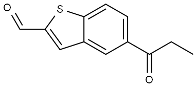 5-(1-Oxopropyl)benzo[b]thiophene-2-carboxaldehyde Structure