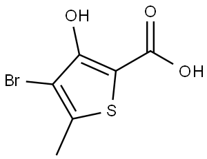 4-Bromo-3-hydroxy-5-methylthiophene-2-carboxylic acid Struktur