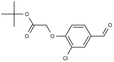 1,1-Dimethylethyl 2-(2-chloro-4-formylphenoxy)acetate Structure