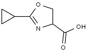 2-Cyclopropyl-4,5-dihydrooxazole-4-carboxylic acid Struktur