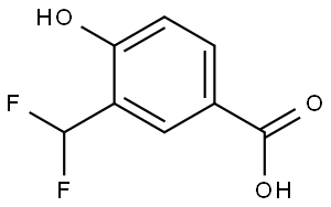 3-(Difluoromethyl)-4-hydroxybenzoic acid Struktur