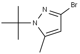3-Bromo-1-(tert-butyl)-5-methyl-1H-pyrazole Struktur