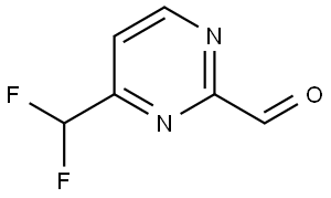4-(Difluoromethyl)pyrimidine-2-carbaldehyde Structure