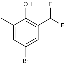 4-Bromo-2-(difluoromethyl)-6-methylphenol Struktur