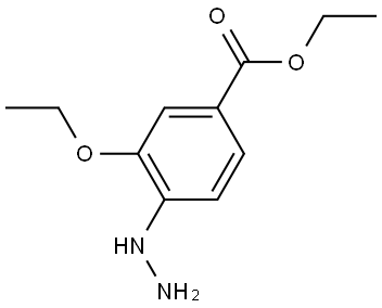 Benzoic acid, 3-ethoxy-4-hydrazinyl-, ethyl ester Structure