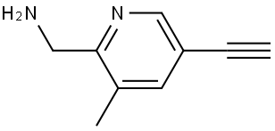 (5-Ethynyl-3-methylpyridin-2-yl)methanamine Structure