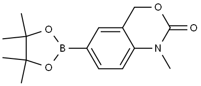 1-Methyl-6-(4,4,5,5-tetramethyl-1,3,2-dioxaborolan-2-yl)-1,4-dihydro-2H-benzo[d][1,3]oxazin-2-one Struktur