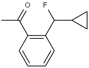 1-[2-(Cyclopropylfluoromethyl)phenyl]ethanone Structure