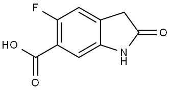 5-Fluoro-2-oxoindoline-6-carboxylic acid Struktur