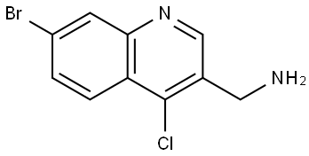 (7-Bromo-4-chloroquinolin-3-yl)methanamine Struktur