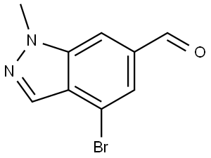 4-Bromo-1-methyl-1H-indazole-6-carbaldehyde Struktur