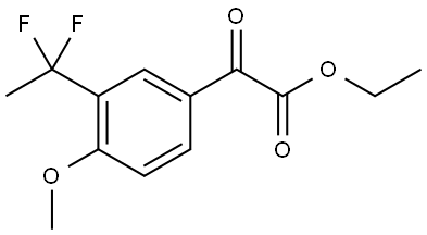 Ethyl 3-(1,1-difluoroethyl)-4-methoxy-α-oxobenzeneacetate Structure