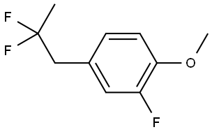 4-(2,2-Difluoropropyl)-2-fluoro-1-methoxybenzene Structure