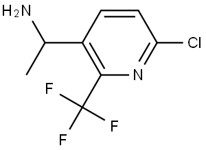 1-(6-Chloro-2-(trifluoromethyl)pyridin-3-yl)ethan-1-amine Struktur