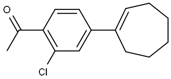 1-[2-Chloro-4-(1-cyclohepten-1-yl)phenyl]ethanone Structure
