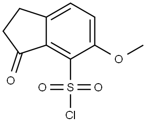 5-Methoxy-3-oxo-2,3-dihydro-1H-indene-4-sulfonyl chloride Structure