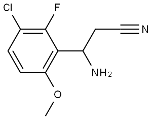 β-Amino-3-chloro-2-fluoro-6-methoxybenzenepropanenitrile Structure