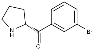 (R)-(3-bromophenyl)(pyrrolidin-2-yl)methanone Structure