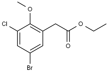 Ethyl 2-(5-bromo-3-chloro-2-methoxyphenyl)acetate Struktur
