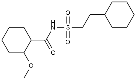 Cyclohexanecarboxamide, N-[(2-cyclohexylethyl)sulfonyl]-2-methoxy- Structure