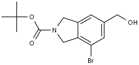 tert-Butyl 4-bromo-6-(hydroxymethyl)isoindoline-2-carboxylate Struktur