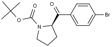 tert-butyl (R)-2-(4-bromobenzoyl)pyrrolidine-1-carboxylate Structure