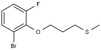 1-Bromo-3-fluoro-2-[3-(methylthio)propoxy]benzene Structure