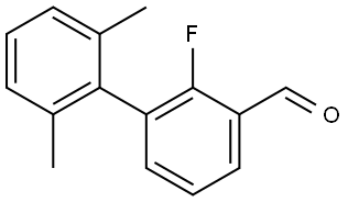 2-Fluoro-2',6'-dimethyl[1,1'-biphenyl]-3-carboxaldehyde Structure