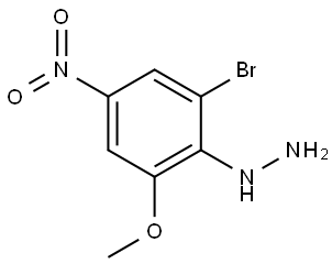 Hydrazine, (2-bromo-6-methoxy-4-nitrophenyl)- Structure