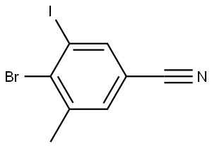 4-Bromo-3-iodo-5-methylbenzonitrile Structure
