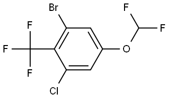 1-Bromo-3-chloro-5-(difluoromethoxy)-2-(trifluoromethyl)benzene Structure