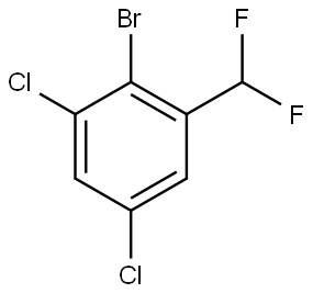 2-Bromo-1,5-dichloro-3-(difluoromethyl)benzene Struktur