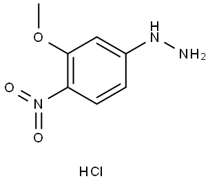 Hydrazine, (3-methoxy-4-nitrophenyl)-, hydrochloride (1:1) Struktur