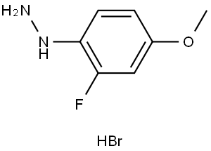 Hydrazine, (2-fluoro-4-methoxyphenyl)-, hydrobromide (1:1) Structure