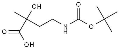 4-((tert-Butoxycarbonyl)amino)-2-hydroxy-2-methylbutanoic acid Struktur