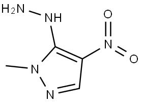 1H-Pyrazole, 5-hydrazinyl-1-methyl-4-nitro- Struktur