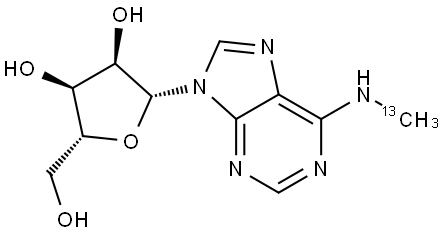 N6-Methyladenosine-sup>13C Structure