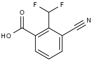 3-Cyano-2-(difluoromethyl)benzoic acid Struktur
