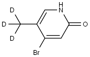 4-bromo-5-(methyl-d3)pyridin-2-ol 化学構造式