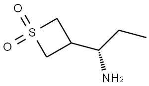 (S)-3-(1-aminopropyl)thietane 1,1-dioxide Structure